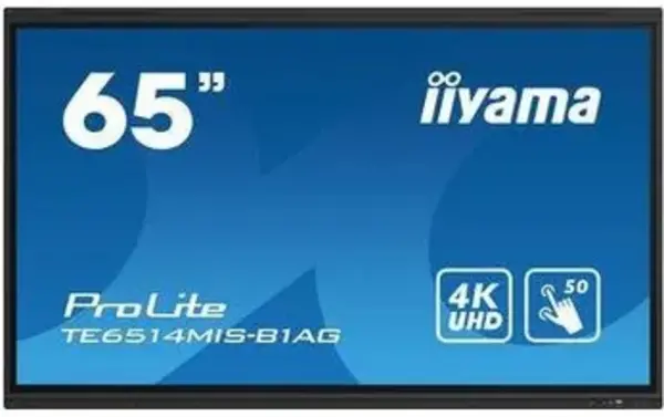 Image of iiyama TE6504MIS-B2AG signage display Interactive flat panel 165.1cm (65") IPS WiFi 350 cd/m 4K Ultra HD Black Touch Screen Built-in processor Android