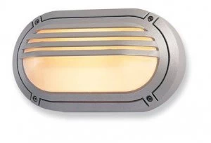Image of 1 Light Outdoor Wall Light - 60W Silver IP54, E27