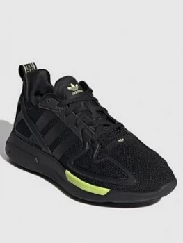 Image of adidas Originals Zx 2k Flux Junior Trainers - Black, Size 3
