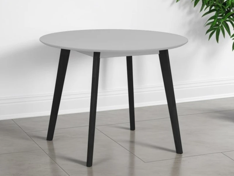 Image of Julian Bowen Casa 100cm Grey and Black Dining Table