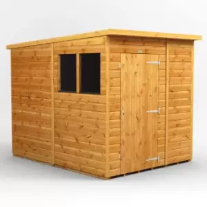 Image of Power Sheds - 6x8 Power Pent Garden Shed - Brown