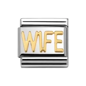 Image of Nomination Classic Gold WIFE Charm