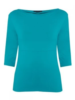 Image of Helen McAlinden Cowl Top Turquoise
