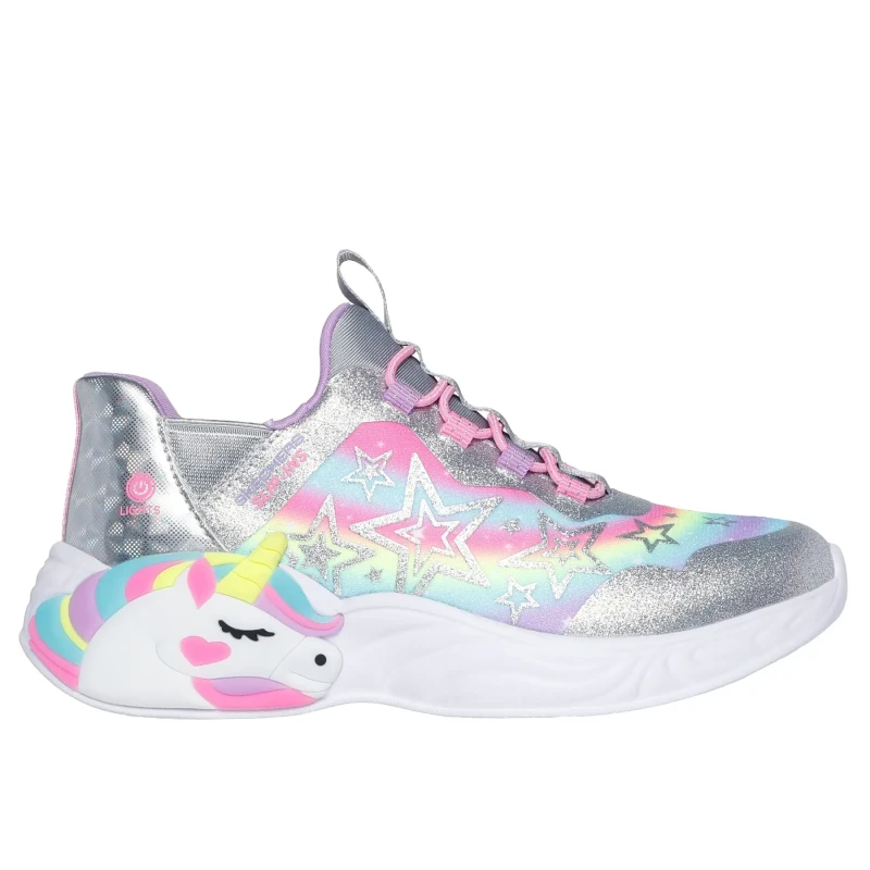 Image of Girl Trainers Skechers Unicorn Dreams Starry Lite Argente Female 32