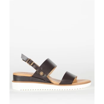 Image of Barbour Delilah Sandals - Dk Brown