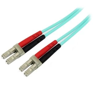 Image of StarTech 3m Aqua MM 50 125 OM4 Fiber Optic Cable