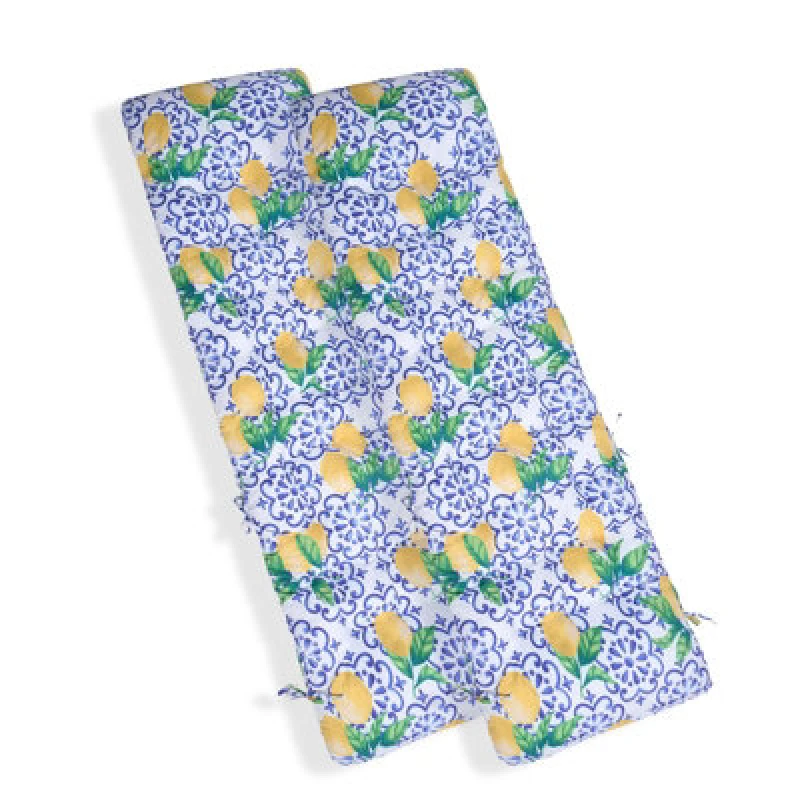 Image of OHS OHS 2 x Gravity Chair Seat Cushion Filled Outdoor Garden Water Resistant in Bright Yellow Bright Yellow One Size Unisex 5027434230532