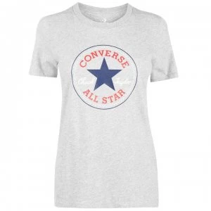 Image of Converse Chest Logo T Shirt - Grey Heather