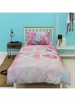 Image of Playstation Sony Playstation Duvet Set - single, Pink