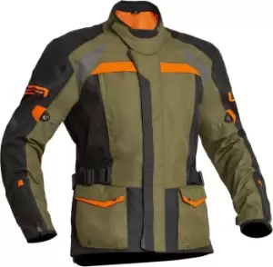 Image of Lindstrands Transtrand Waterproof Motorcycle Textile Jacket, green-orange, Size 54, green-orange, Size 54