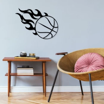 Image of Fireball - Black Decorative Metal Wall Accessory