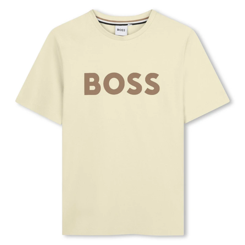 Image of Boss Kids Logo T-Shirt Sand male 12Y