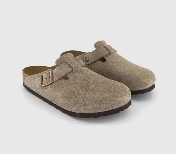 Image of Birkenstock Mens Boston Clogs M Taupe In Natural, 7
