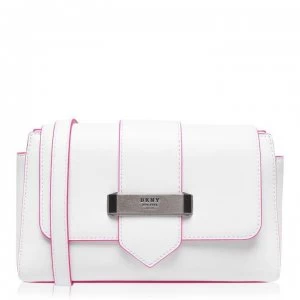 Image of DKNY Medium Flap Shoulder Bag - WhtElecPnk NXF