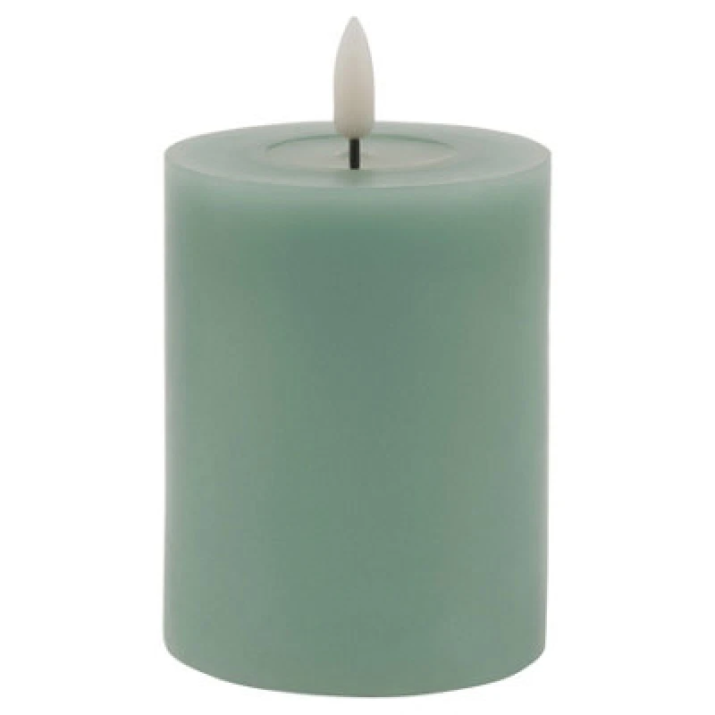 Image of Love Lace Melt Effect 3x4 Sage LED Wax Candle Green