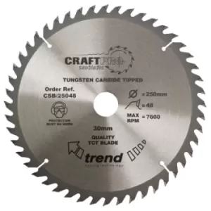 Image of Trend CRAFTPRO Wood Cutting Saw Blade 315mm 48T 30mm