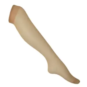 Image of Silky Womens/Ladies Smooth Knit Knee Highs (2 Pairs) (One Size (UK Shoe 3-8)) (Barely Black)