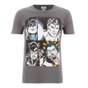 Image of DC Comics Mens Batman Face T-Shirt - Grey - S