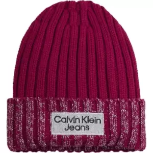 Image of Calvin Klein Jeans Silver Coated Beanie - Pink