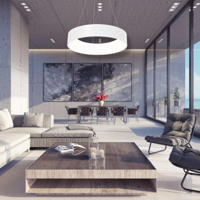 Image of Milagro Ohio Stunning Matt White LED Pendant Lamp 24W(122W) 45Cm Diameter Height Adjustable