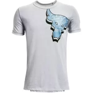Image of Under Armour Project Rock T Shirt Junior Boys - Grey
