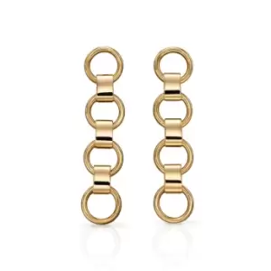 Image of JG Signature 9ct Gold Circle Link Earrings