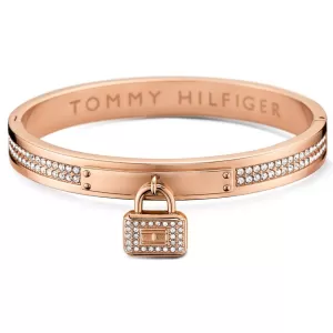 Image of Ladies Tommy Hilfiger Rose Gold Plated Bangle 2700711