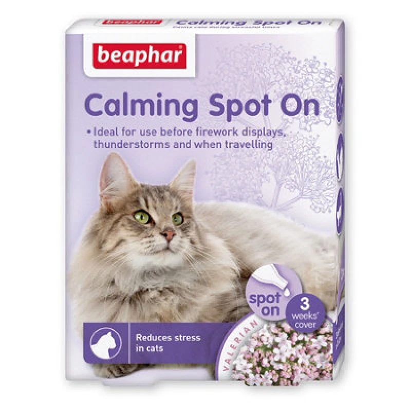 Image of Beaphar Cat Calming Spot On 3 Pipettes - Pack Of 6