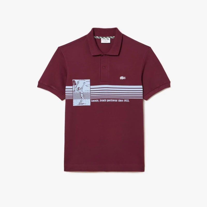 Image of Lacoste French Made Classic-Fit Polo Shirt Red male XS