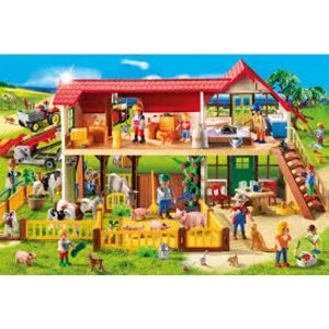 Image of Playmobil Farm 100 Piece Puzzle & Play Set