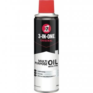 Image of 3 In 1 Multi Purpose PTFE Oil Spray Can 250ml