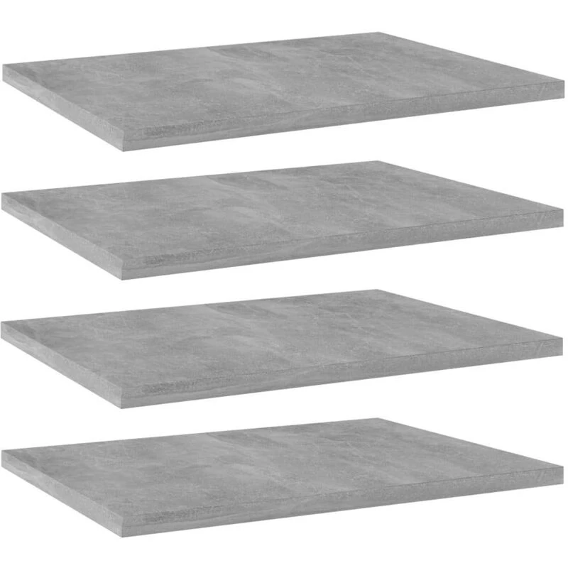 Image of VIDAXL Bookshelf Boards 4 pcs Concrete Grey 40x30x1.5cm Engineered Wood Vidaxl 8720286244159