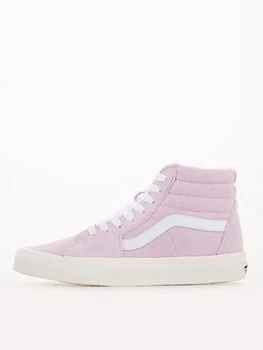Image of Vans UA Sk8-Hi - Pink/White, Size 4, Women