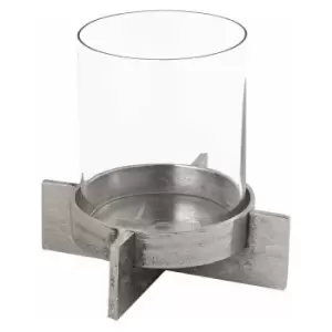 Image of Farrah Collection Silver Large Candle Holder