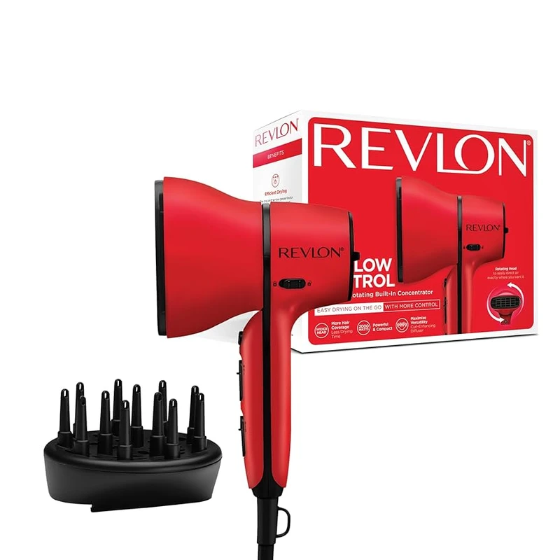 Image of Revlon Airflow Control RVDR5320UK Hair Dryer - Red, Red 761318853206