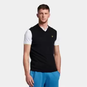 Image of Mens V Neck Vest - Jet Black - XS