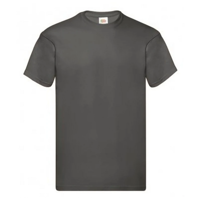 Image of Fruit Of The Loom Fruit of the Loom Men Original Short Sleeve T-Shirt in Mid Grey Size: Small Mid Grey S Male 5054171592784