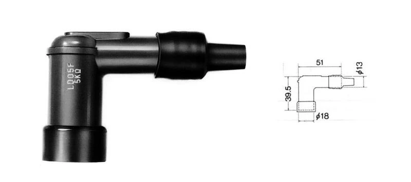 Image of NGK Spark Plug Cap - LD01F