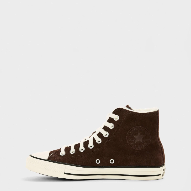 Image of Converse Womens Chuck L Hi Canvas High-Top Trainers Fudge female 4 (37)
