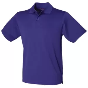 Image of Henbury Mens Pique Polo Shirt (S) (Bright Purple)