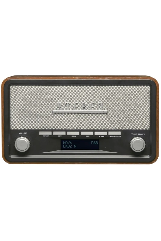 Image of Denver 'DAB-18' Vintage Style Stereo DAB / DAB+ & FM Radio Brown
