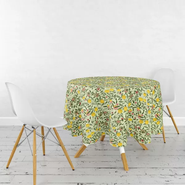 Image of William Morris Fruit Circular Tablecloth MultiColoured