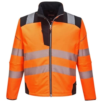 Image of Portwest - T402OBRS - sz S PW3 Hi-Vis Softshell Jacket - Orange/Black