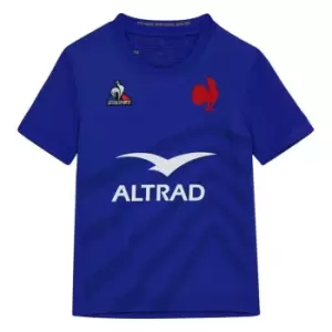 Image of Le Coq Sportif Junior France Rugby Replic 22/23 Jersey - Blue
