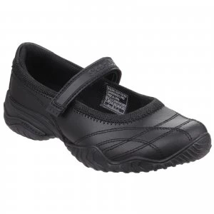 Image of Skechers Girls Velocity Pouty Bar Strap Shoe Black