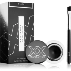 Image of XX by Revolution MAXX IMPACT Gel Eyeliner with Brush Shade Black 3 g