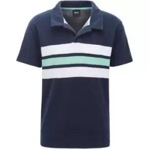 Image of Boss Beach Polo Shirt Mens - Blue