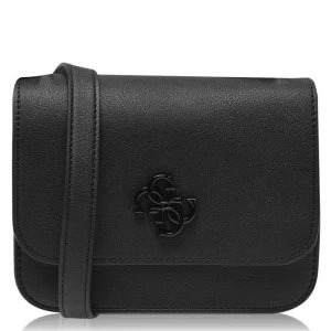 Image of Guess Flap Over Noelle Bag - BLACK BLA
