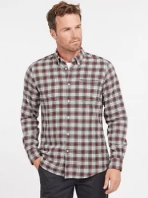 Image of Barbour Barbour Alderton Tailored Shirt, Grey Marl, Size 2XL, Men