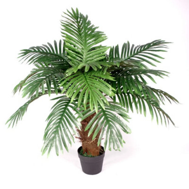 Image of Leaf Design Artificial Princess Palm Tree 100cm (Brown Trunk)